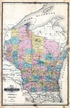State Map, Wisconsin State Atlas 1878